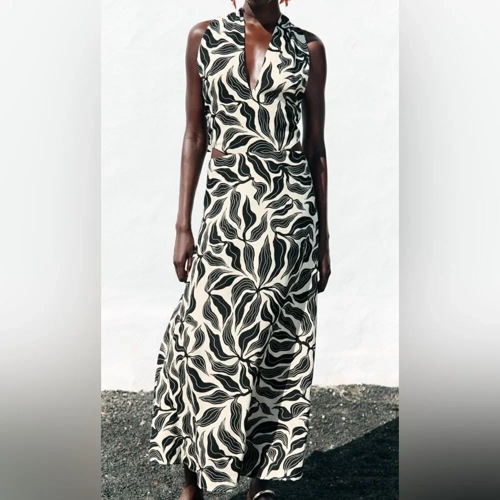 Zara Linen Blend Dress  NWT Size XL